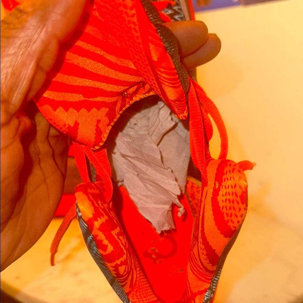 Nike Orange and Gray Athletic Shoes with High-Top Design - Picture 5 of 6